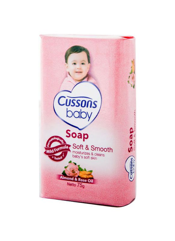 CUSSONS BABY BAR SOAP (ALMOND AND ROSE OIL) PINK